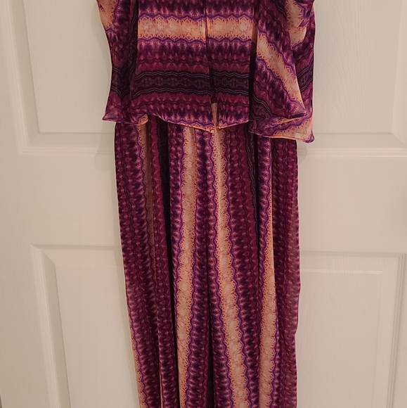 Forever 21 Pink and Purple Spaghetti Strapped Jumpsuit Size Medium - Picture 3 of 4